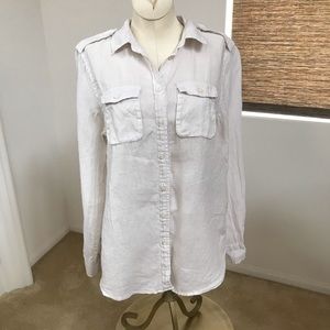 Gap 100%linen button up shirt long sleeve